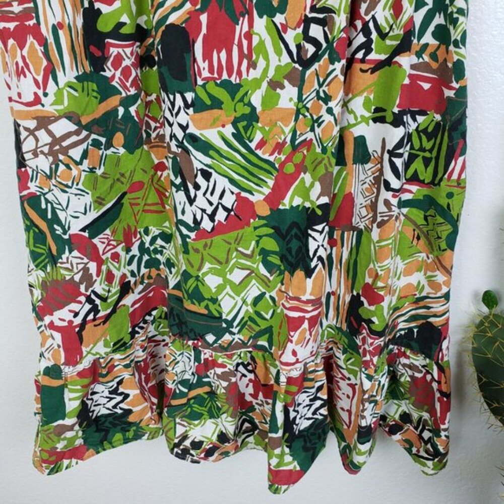 Vintage JAYLAN of California Summer Dress Tunic Colorful Abstract Art Print XL - Picture 8 of 11